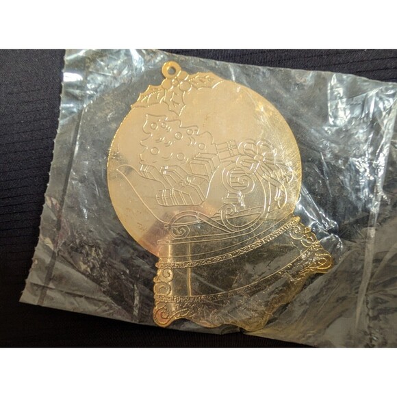 Vintage Kraft Foods Inc Enamel on Metal Christmas Ornament Employee Gift NIP NOS - Picture 4 of 6